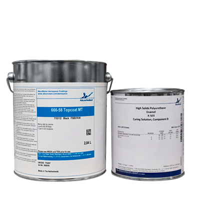 Akzo 666-58-7038/X-503 (FS37038) Matt Black Polyurethane Topcoat 1USG Kit *MIL-PRF-85285